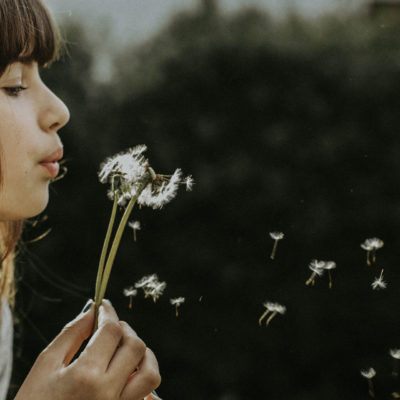 Girl And Flower